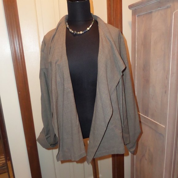 Thin wool blend loose jacket - Picture 2 of 5